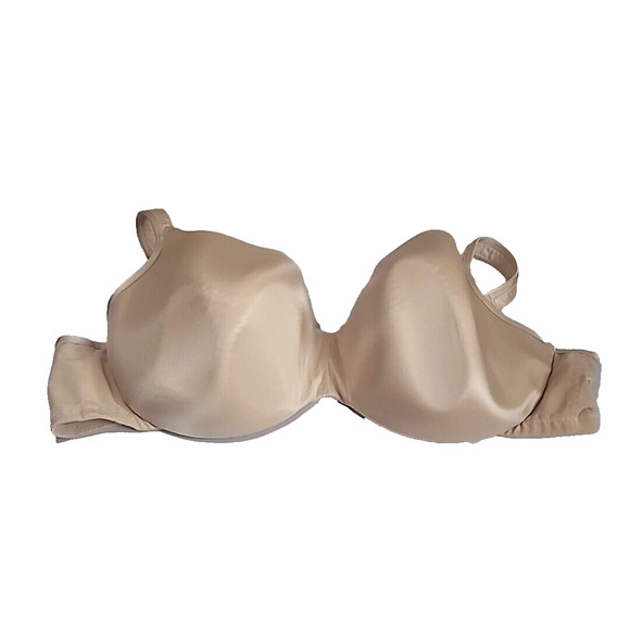Serenada Beige Lightly Lined Full Coverage Underwire Balconette Bra Size 50D - Picture 1 of 5